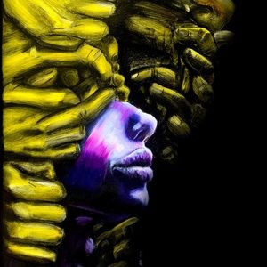 Happy, Despite... #1 | Trans Woman Oil Painting on Paper